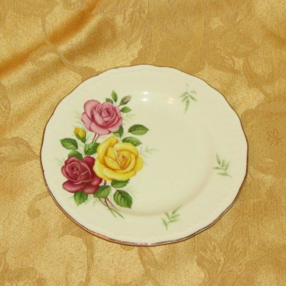 Vintage Bread Plate SWINNERTON'S Rosetta LUXOR VELLUM Staffordshire England - Picture 6 of 7